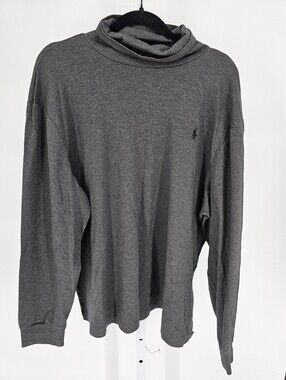 Polo by Ralph Lauren Mens Sz XXL Long Sleeve Turtleneck T Shirt Gray